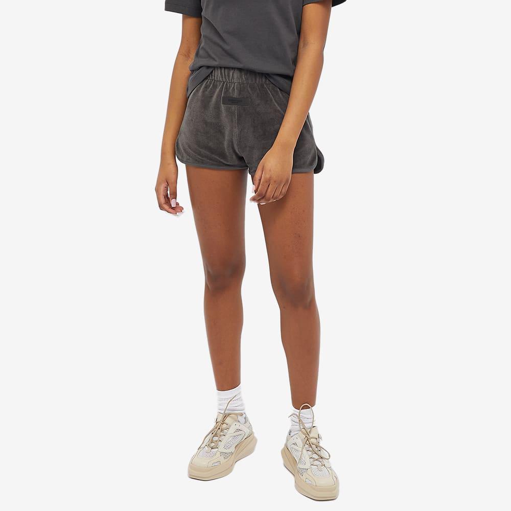 Fear of God ESSENTIALS Women's Velour Beach Shorts - Iron商品第2张图片规格展示