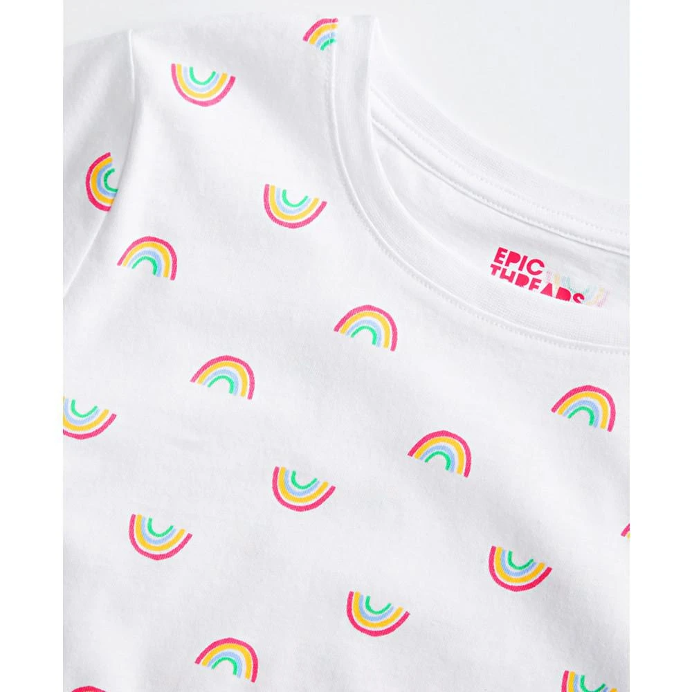 商品Epic Threads|Little Girls Rainbow-Print T-Shirt, Created For Macy's,价格¥26,第3张图片详细描述
