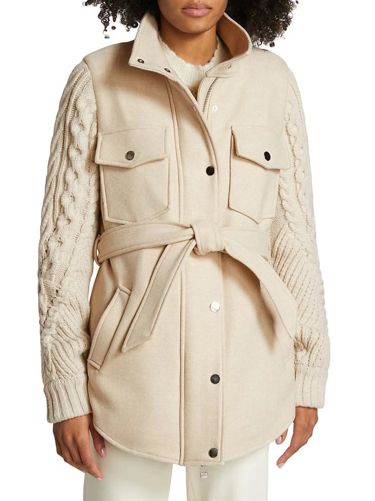 商品VERONICA BEARD|Jett Knit Shirt Jacket,价格¥7406,第2张图片详细描述