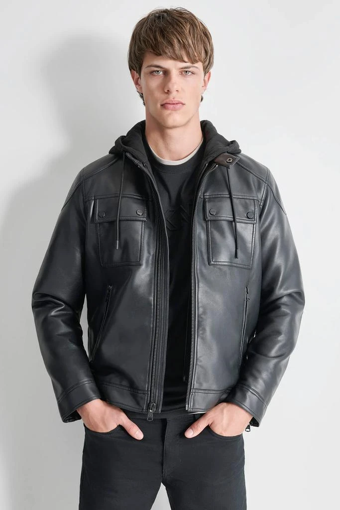 商品DKNY|FAUX LEATHER JACKET,价格¥3434,第1张图片