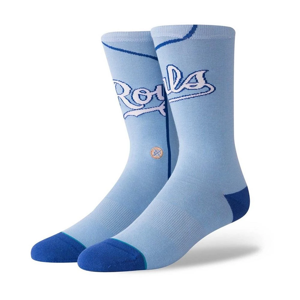 商品Stance|Men's Blue Kansas City Royals Alternate Jersey Logo Crew Socks,价格¥136,第1张图片