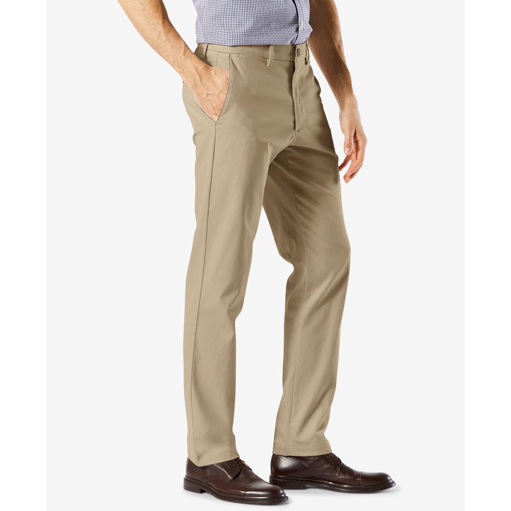 Men's Signature Lux Cotton Slim Fit Stretch Khaki Pants商品第2张图片规格展示