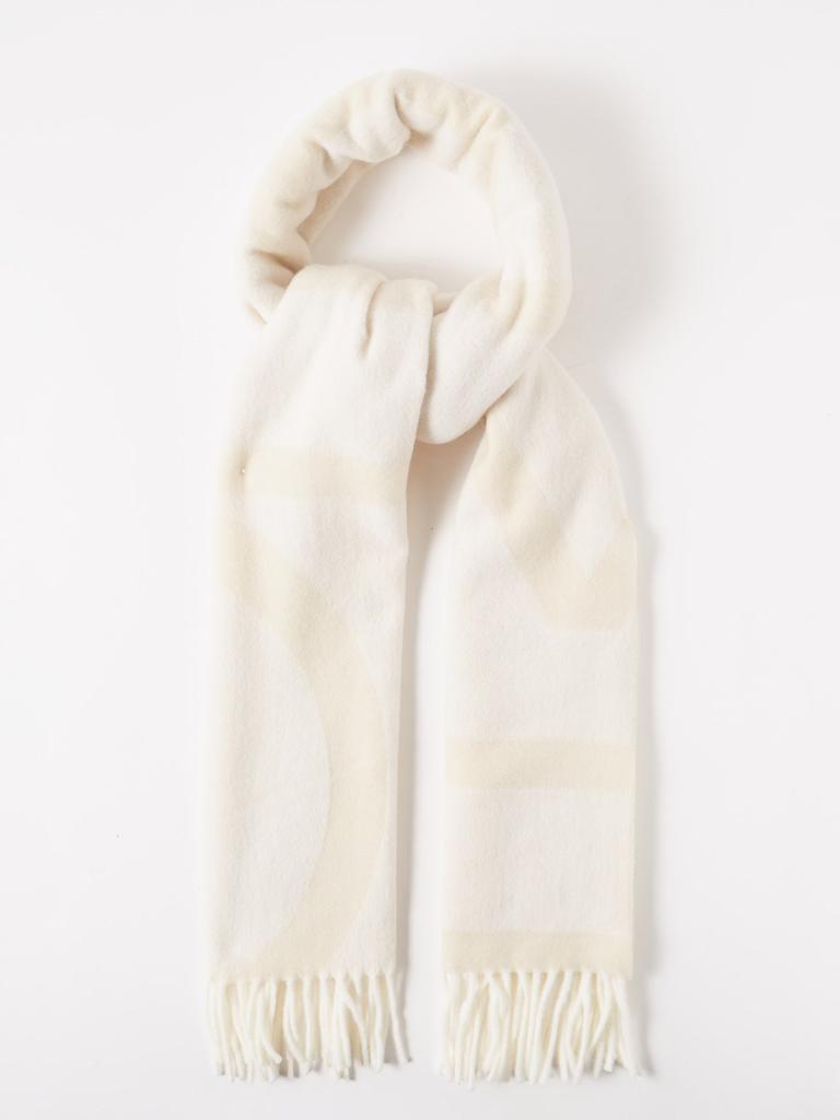 Monogram-jacquard wool scarf商品第1张图片规格展示