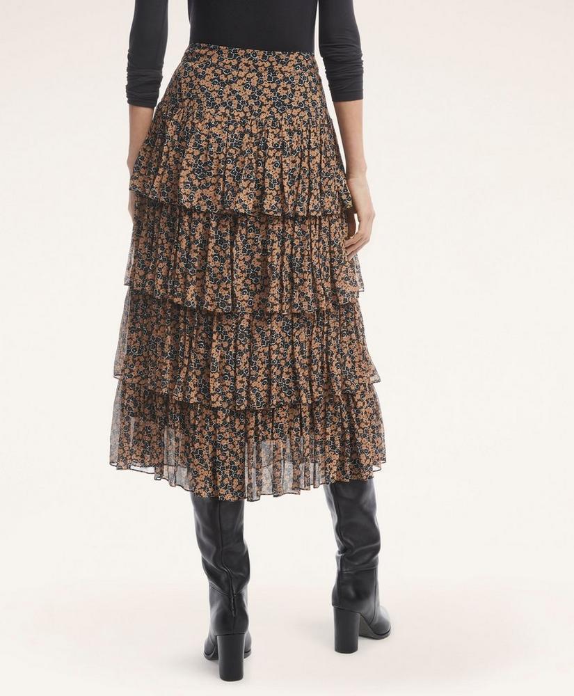 商品Brooks Brothers|Chiffon Flounced Skirt,价格¥1313,第4张图片详细描述