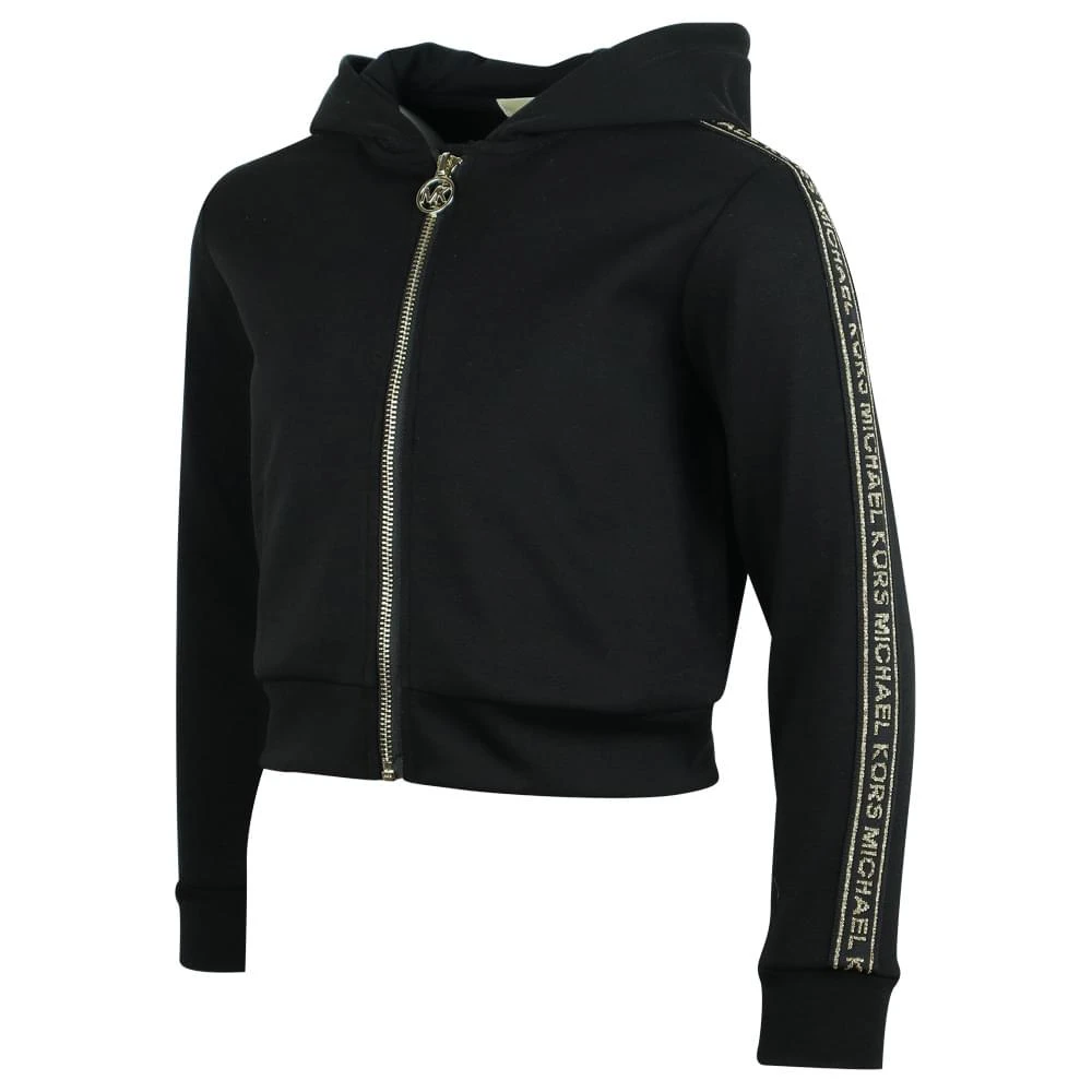 商品Michael Kors|Black Logo Tape Zip Up Hoodie,价格¥322,第4张图片详细描述