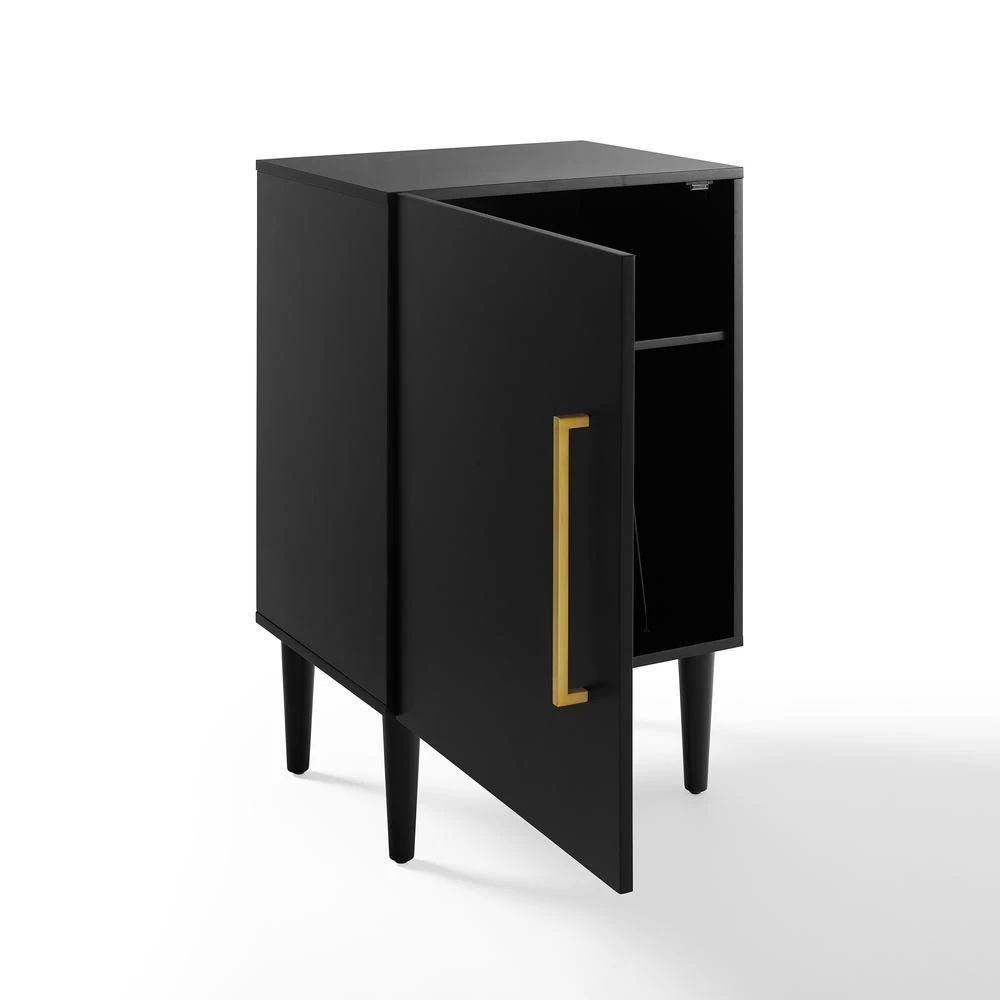 商品Crosley Furniture|Everett Record Player Stand Matte Black,价格¥1752,第3张图片详细描述