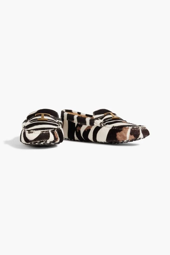 商品Tod's|T Timeless zebra-print calf hair loafers,价格¥1883,第2张图片详细描述