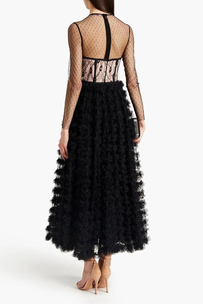 商品RED Valentino|Ruffled point d'esprit and lace midi dress,价格¥3580,第3张图片详细描述