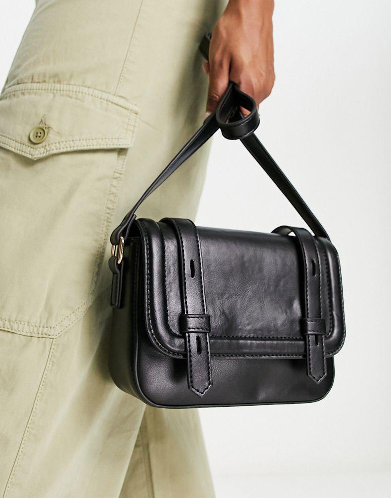 ASOS DESIGN satchel crossbody in black商品第4张图片规格展示