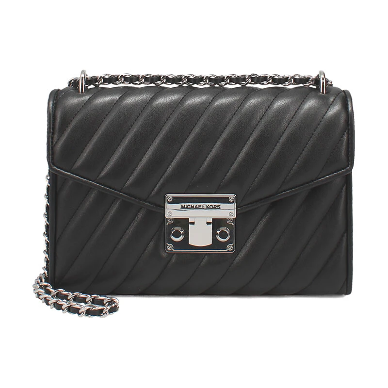 商品Michael Kors|Michael Kors 奥莱款 ROSE中号女士人造皮革单肩斜挎包35T0SXOL2U-BLACK,价格¥1297,第1张图片