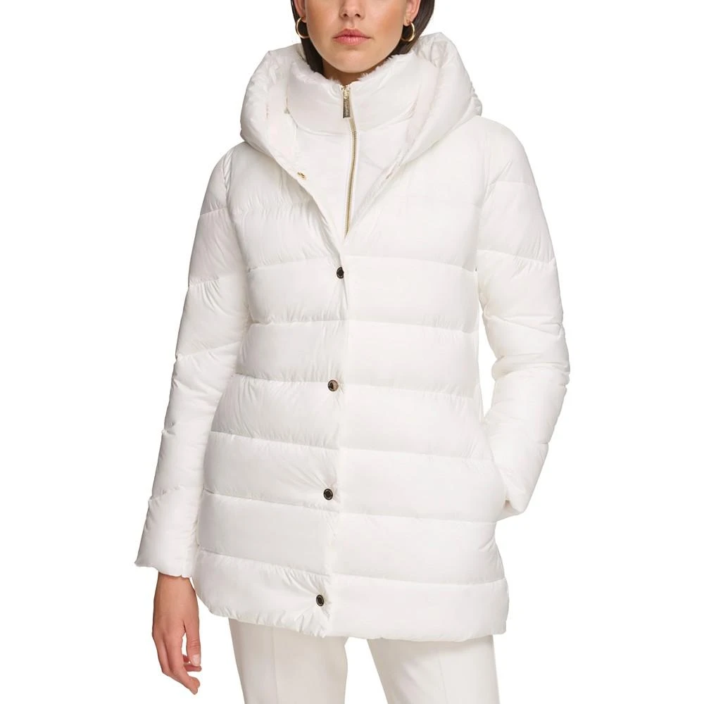 商品Calvin Klein|Women's Bibbed Hooded Puffer Coat, Created for Macy's,价格¥805,第1张图片