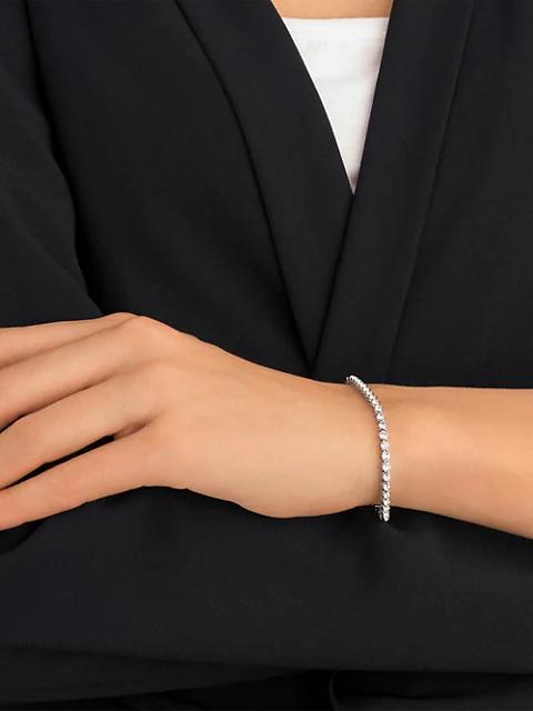 Emily Rhodium-Plated & Swarovski Crystal Tennis Bracelet商品第4张图片规格展示