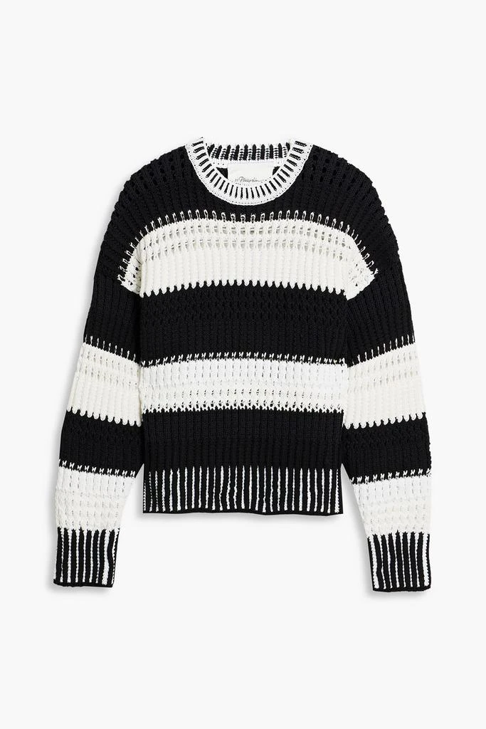 商品3.1 Phillip Lim|Striped open-knit sweater,价格¥1297,第1张图片