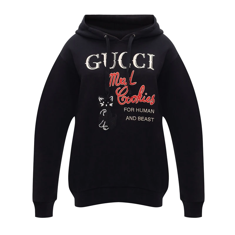 商品[国内直发] Gucci|GUCCI 古驰 女士黑色棉质卫衣/帽衫 615061-XJC0C-1082,价格¥11335,第1张图片