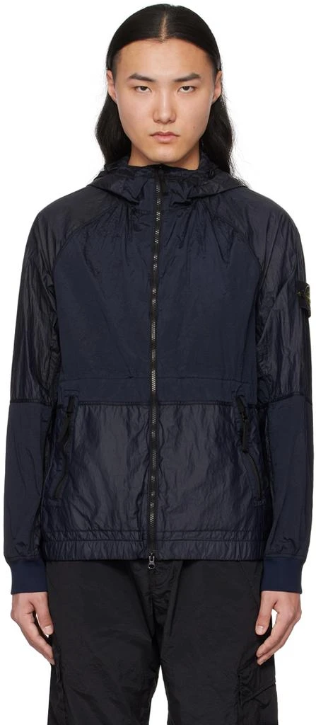 商品Stone Island|Navy Paneled Jacket,价格¥4376,第1张图片