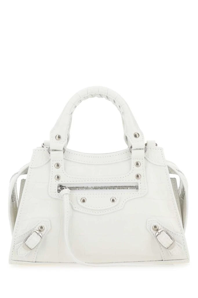 商品Balenciaga|White Leather Mini Neo Classic Handbag,价格¥15124,第1张图片
