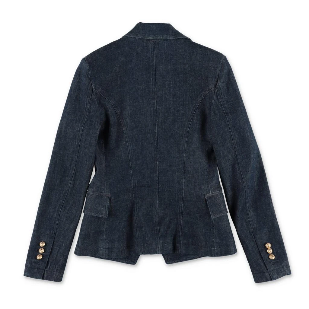 商品Balmain|Balmain Giacca Doppiopetto Blu Denim In Cotone Bambina,价格¥6245,第2张图片详细描述