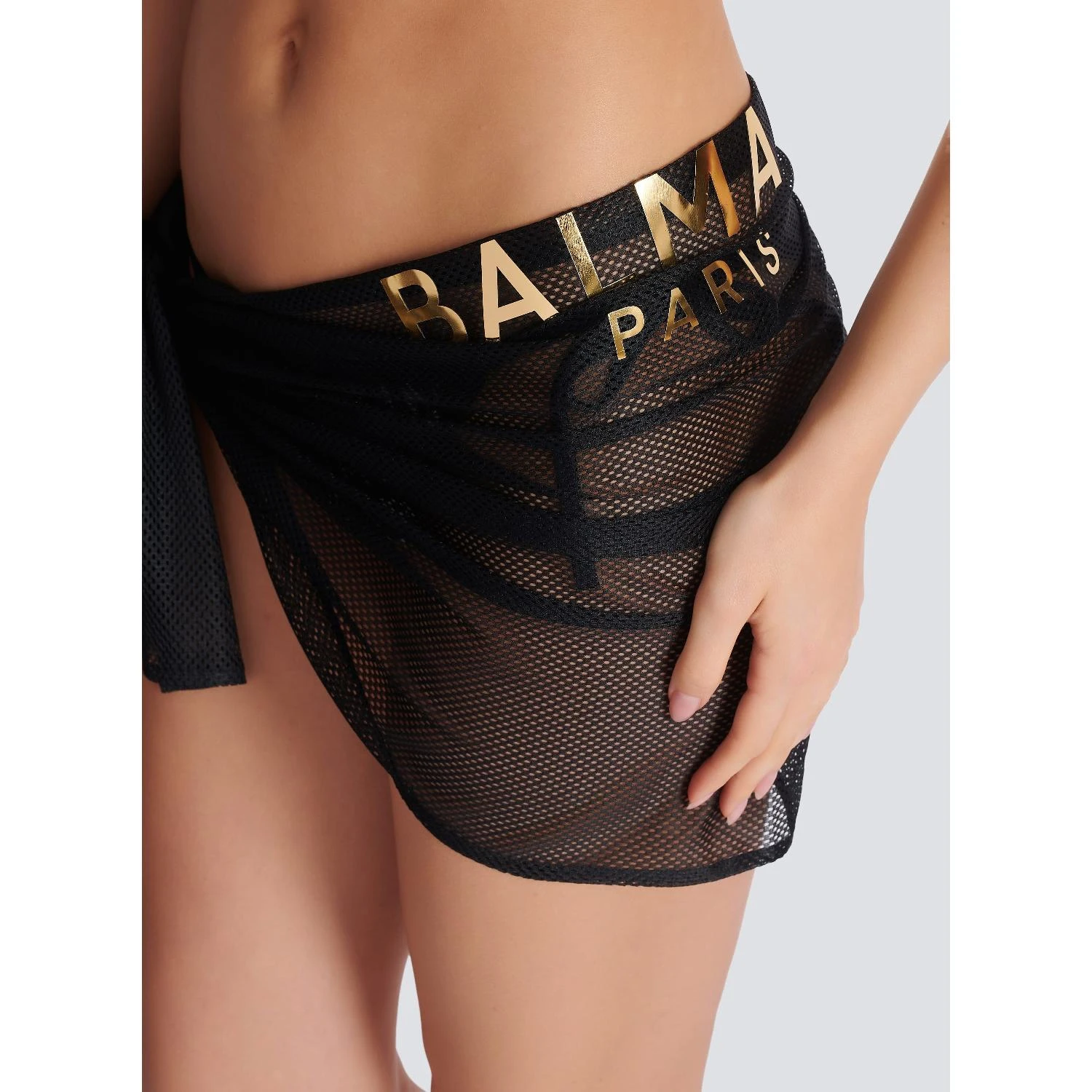 【预售】 巴尔曼 25春夏 女士 家居用品 Balmain Paris网眼纱裙 BKG401630012  商品