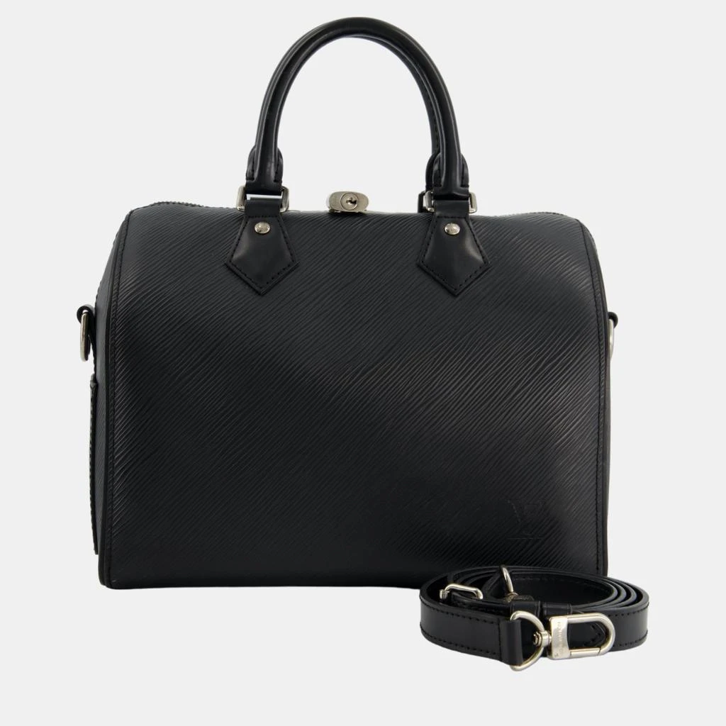 Louis Vuitton Black 25 Speedy Bag Bandouliere in Epi Leather and Silver Hardware 商品