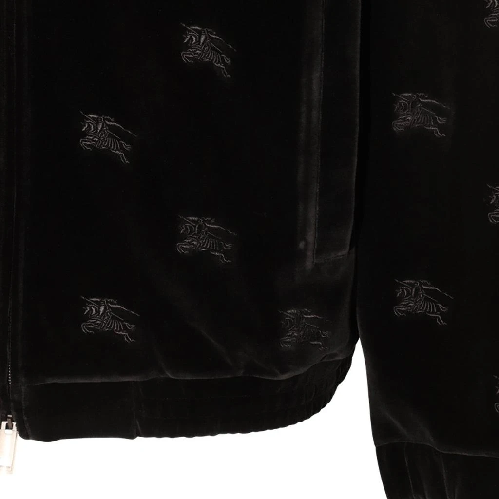 商品Burberry|Burberry EKD Velvet-Finished High-Neck Zipped Sweatshirt,价格¥6218,第4张图片详细描述