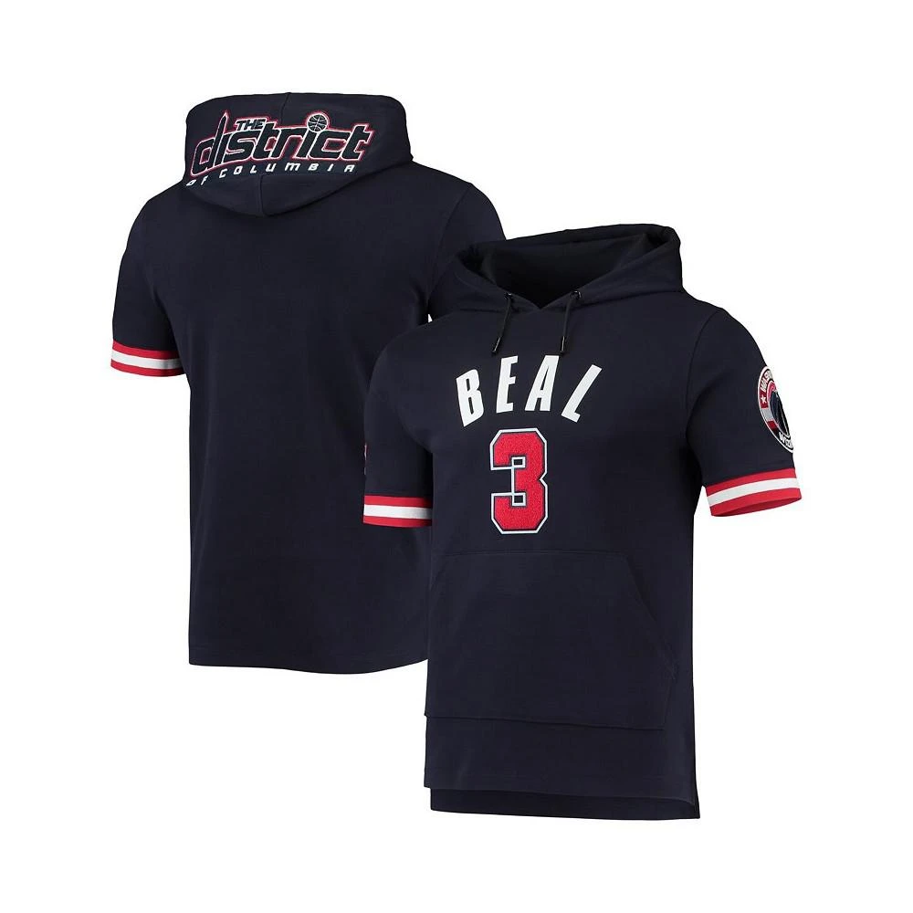 商品Pro Standard|Men's Bradley Beal Navy Washington Wizards Name and Number Short Sleeve Pullover Hoodie,价格¥749,第1张图片