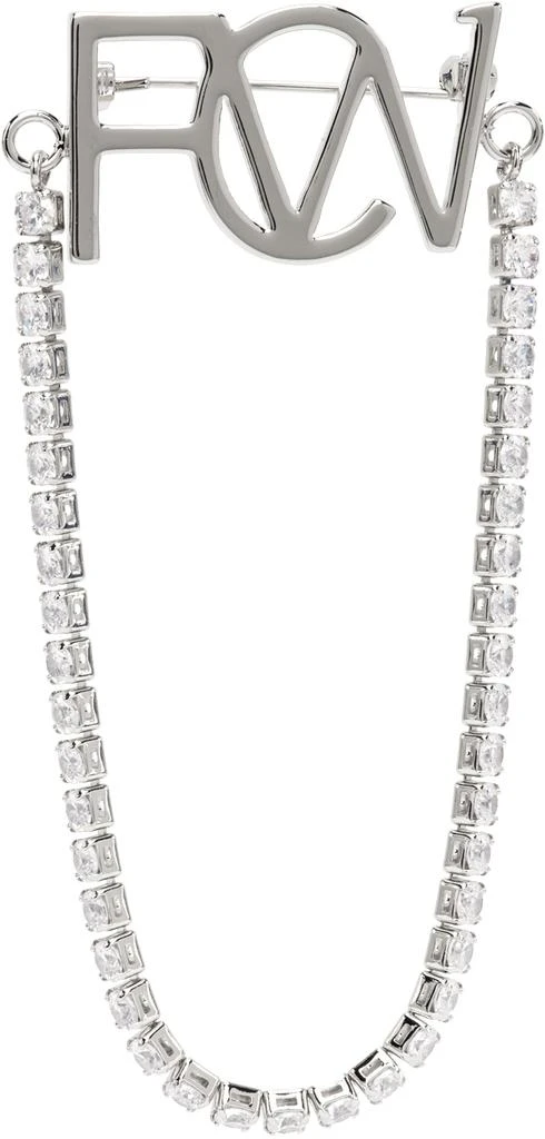 商品Feng Chen Wang|Silver Crystal Chain Brooch,价格¥307,第1张图片