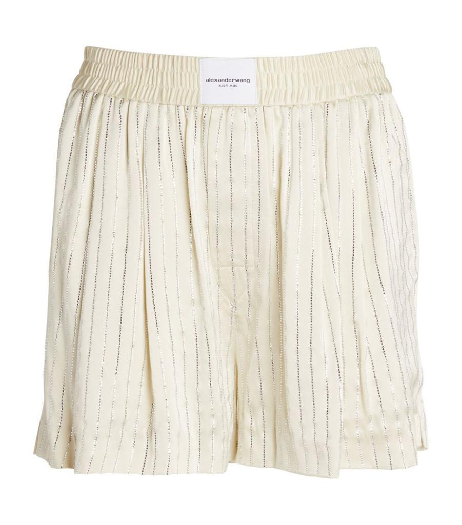 商品Alexander Wang|Silk Embellished Boxer Shorts,价格¥5434,第1张图片