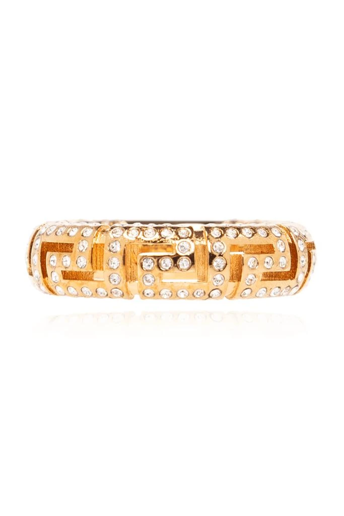 商品Versace|Versace Gold Crystal-Embellished Ring - Women,价格¥4684,第1张图片