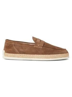 商品Bruno Magli|Riva Suede Penny Espadrille Loafers,价格¥1510,第1张图片