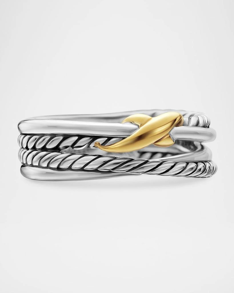 商品David Yurman|6mm X Crossover Ring in Silver with 18K Gold,价格¥2300,第4张图片详细描述