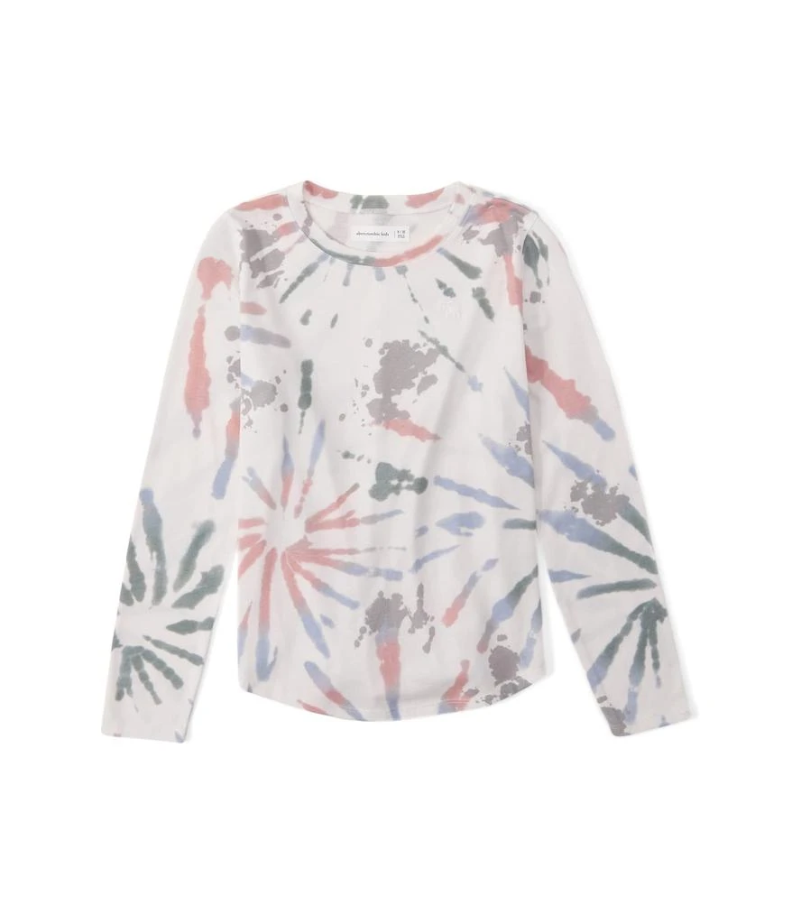 商品abercrombie kids|Bib Long Sleeve Curve Hem Crew - Pattern (Little Kids/Big Kids),价格¥149,第1张图片