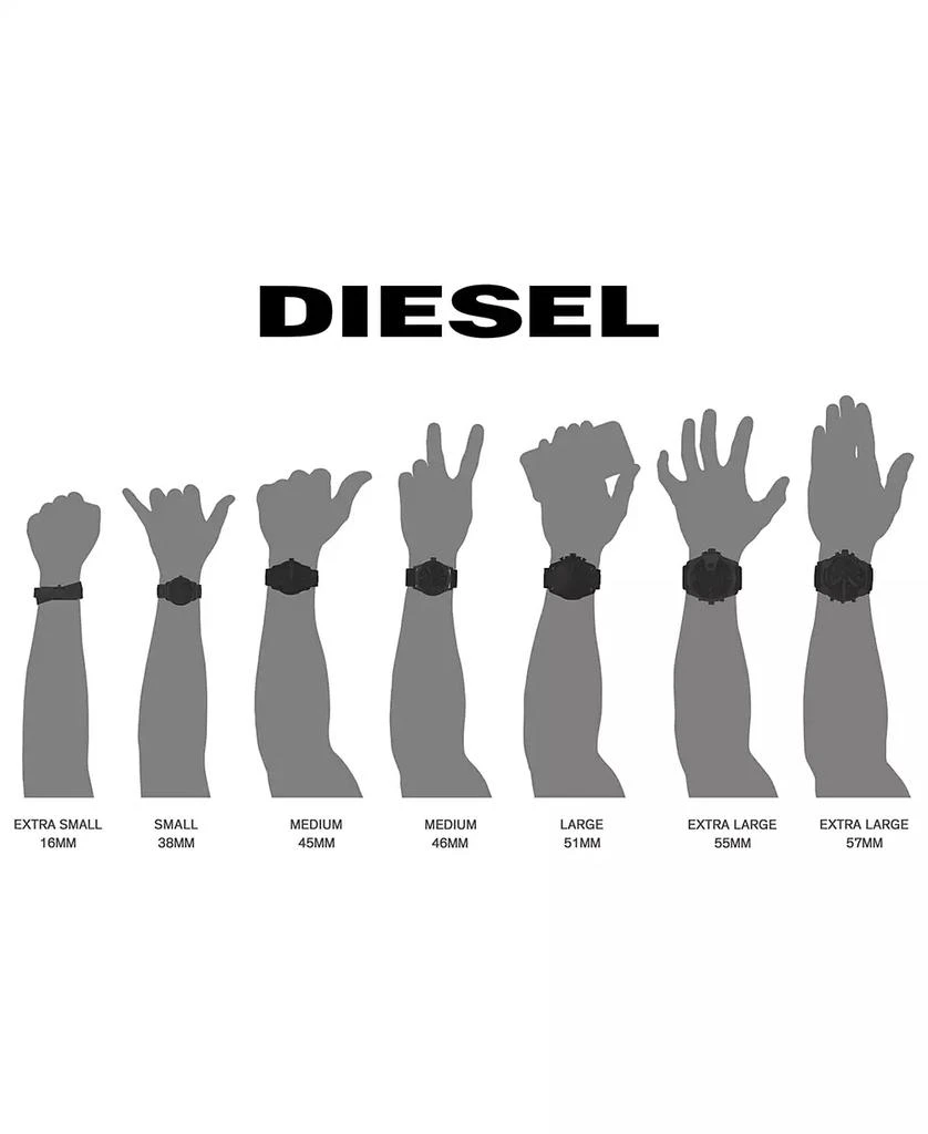 商品Diesel|Men's Mr. Daddy 2.0 Black Stainless Steel Bracelet Watch 57mm DZ7395,价格¥3163,第3张图片详细描述