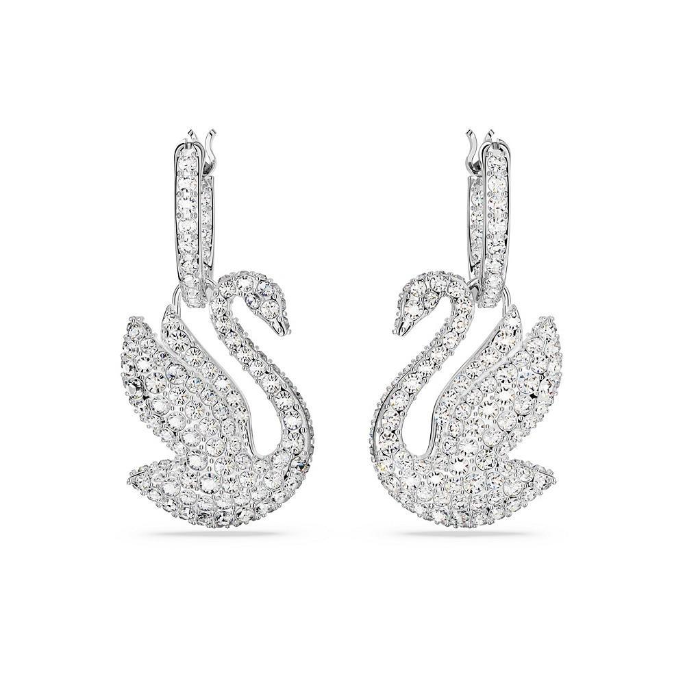 商品Swarovski|Crystal Swan Iconic Swan Drop Earrings,价格¥1181,第6张图片详细描述