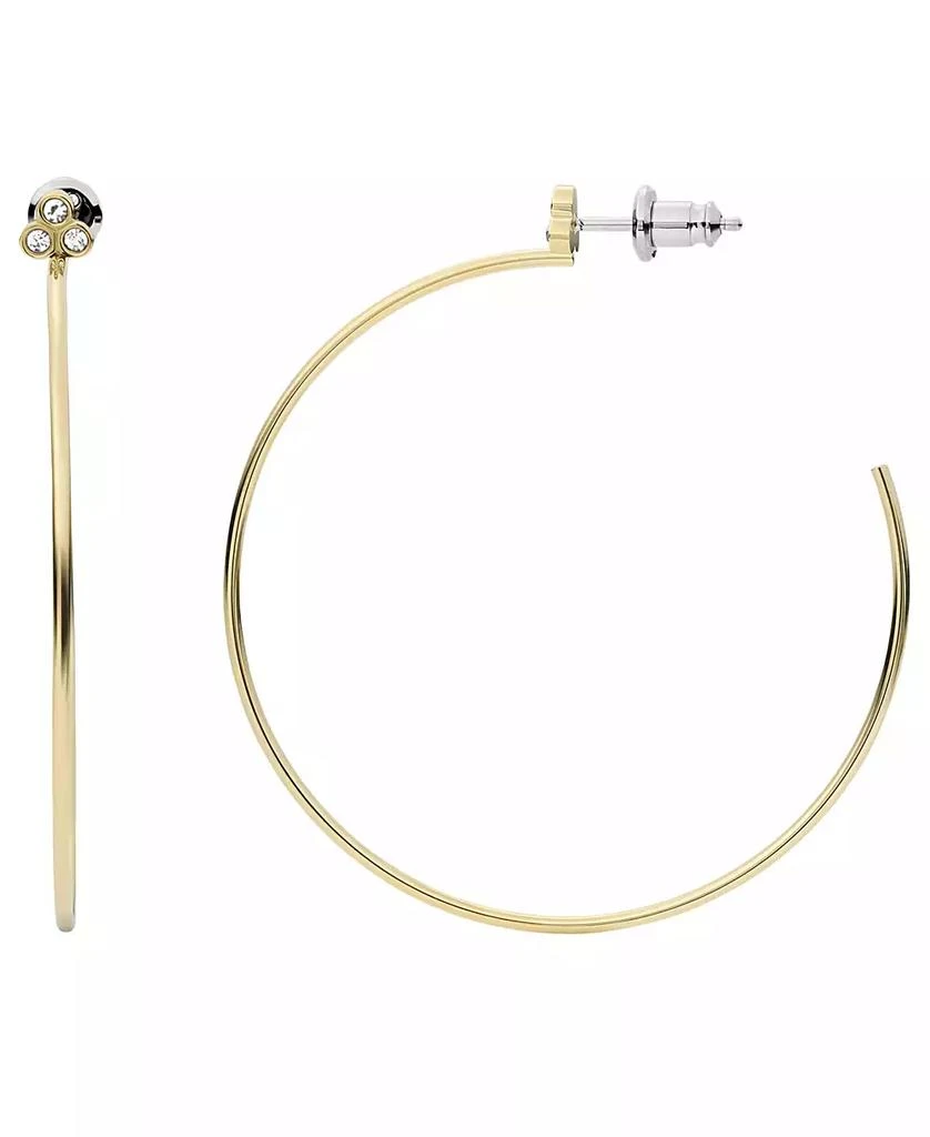 商品Fossil|Sutton Trio Glitz Gold-tone Stainless Steel Hoop Earrings,价格¥339,第1张图片