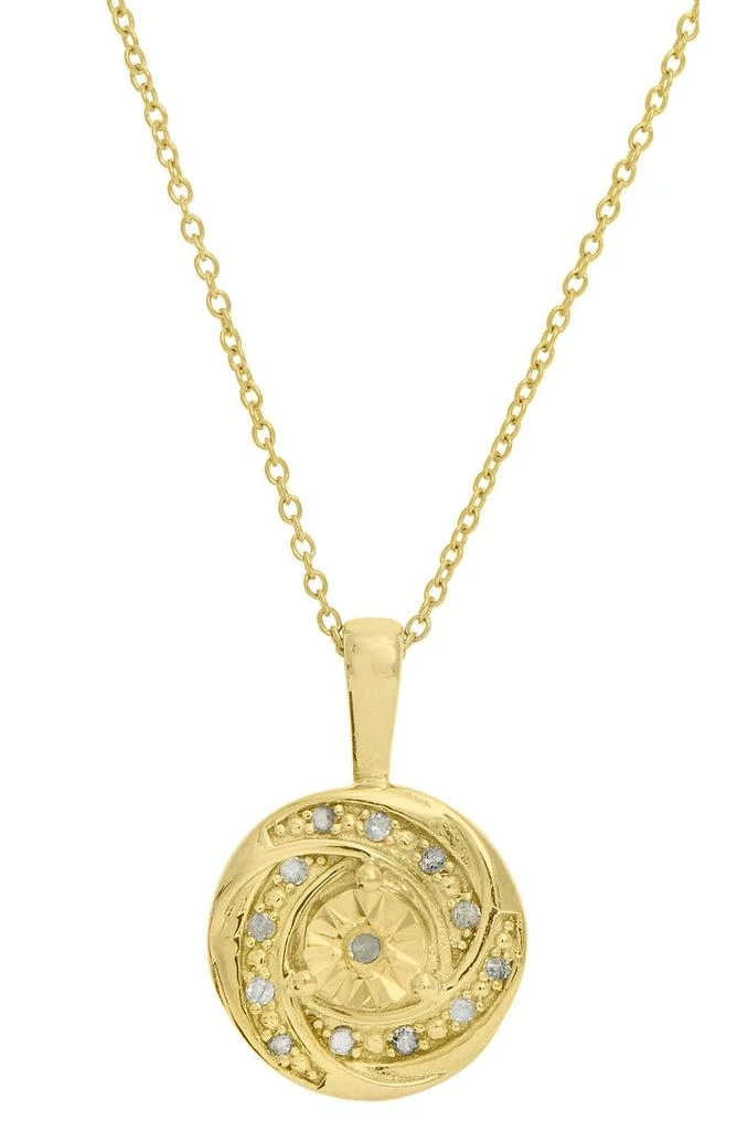 商品Savvy Cie Jewels|18K Gold Vermeil Diamond Drop Pendant Necklace - 0.10 ctw,价格¥680,第1张图片