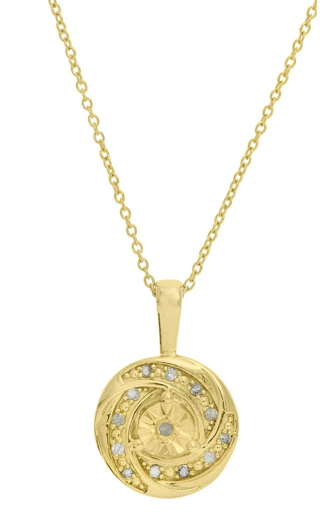 商品Savvy Cie Jewels|18K Gold Vermeil Diamond Drop Pendant Necklace - 0.10 ctw,价格¥675,第1张图片