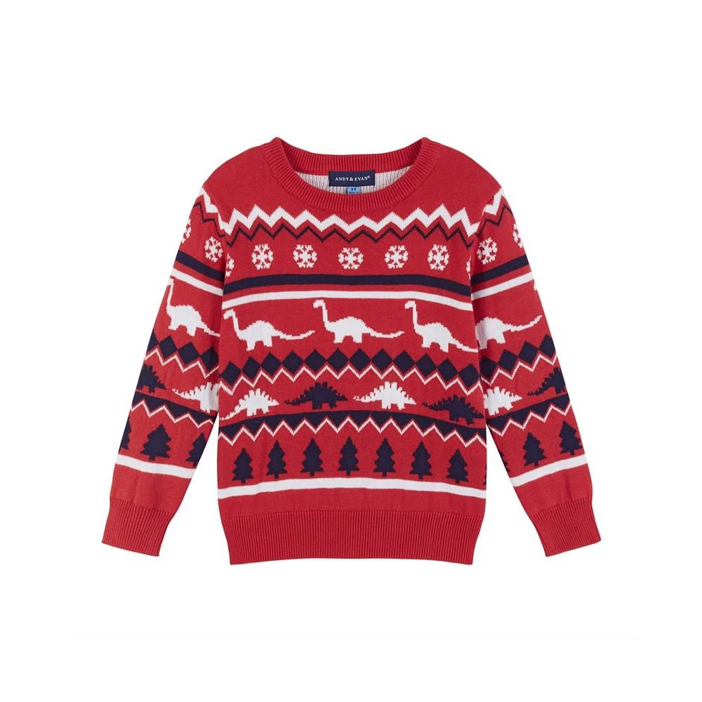 商品Andy & Evan|Toddler/Child Boys Dino Holiday Sweater,价格¥323,第1张图片
