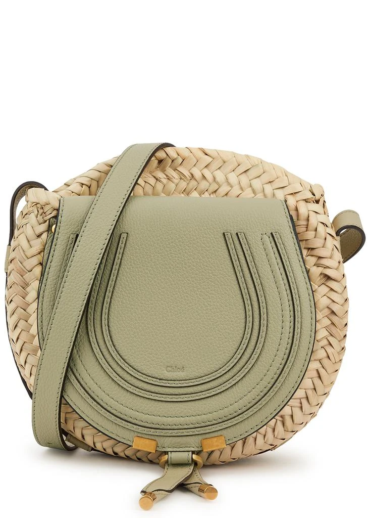 商品Chloé|Marcie raffia and leather saddle bag,价格¥6550,第1张图片