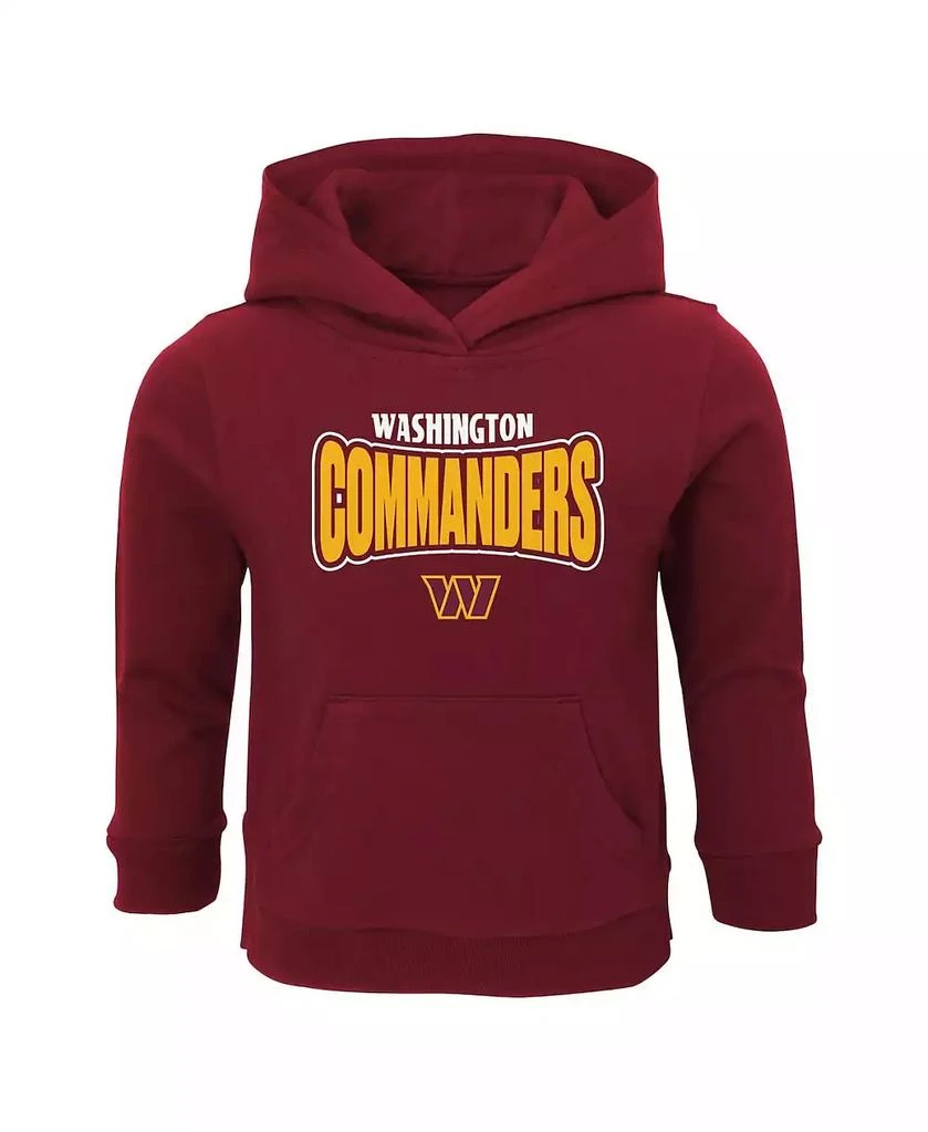 商品Outerstuff|Toddler Boys and Girls Burgundy Washington Commanders Draft Pick Pullover Hoodie,价格¥300,第1张图片