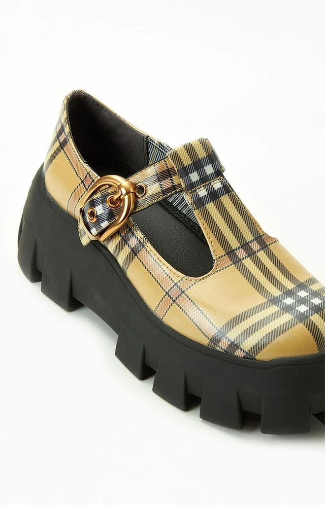 Women's Brown Plaid Amy Lugged Platform 商品