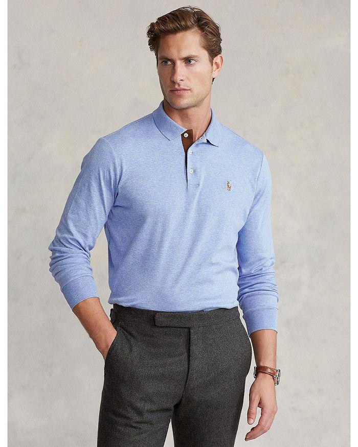 Classic Fit Soft Cotton Long-Sleeve Polo Shirt商品第5张图片规格展示
