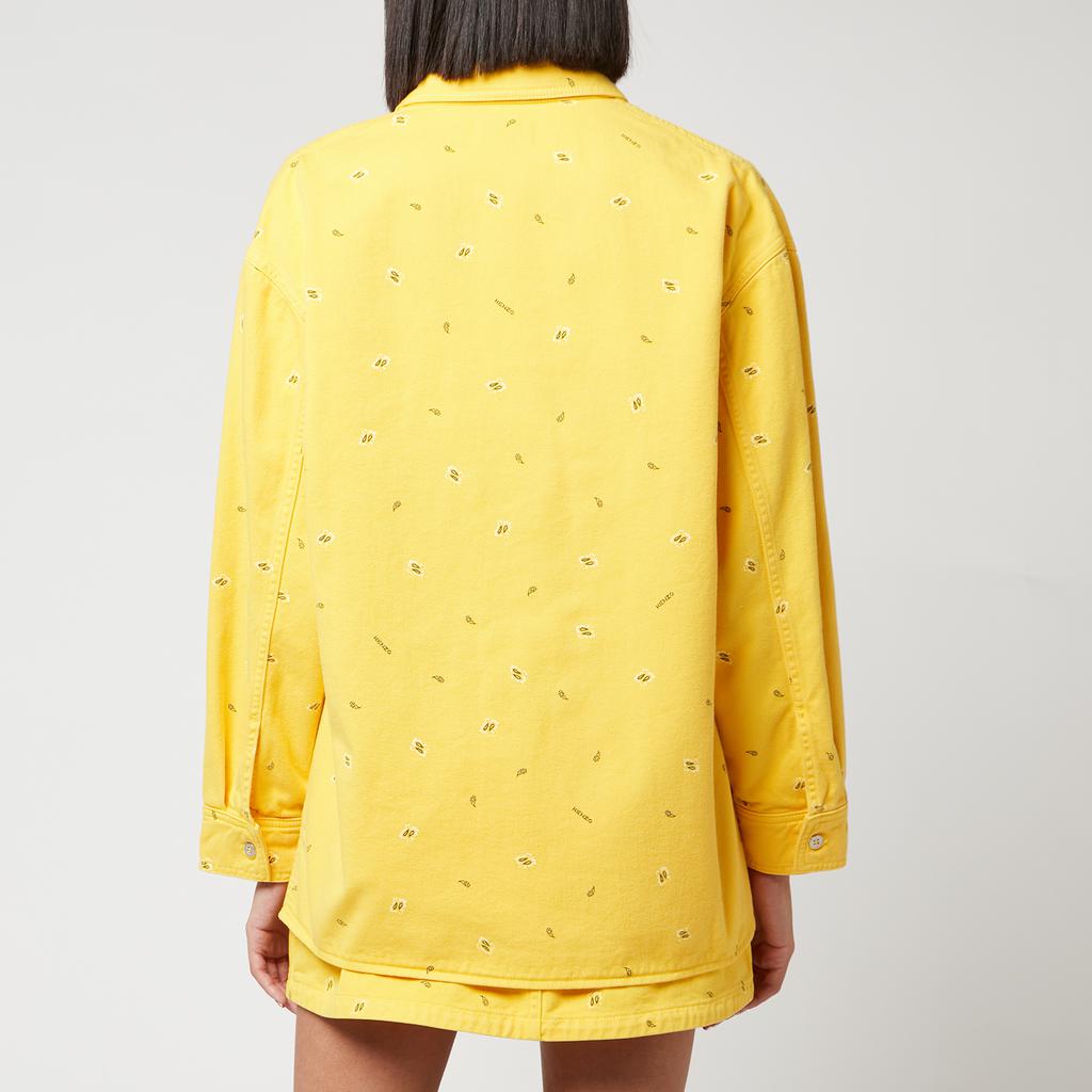 KENZO Women's Printed Denim Shirt - Golden Yellow商品第2张图片规格展示