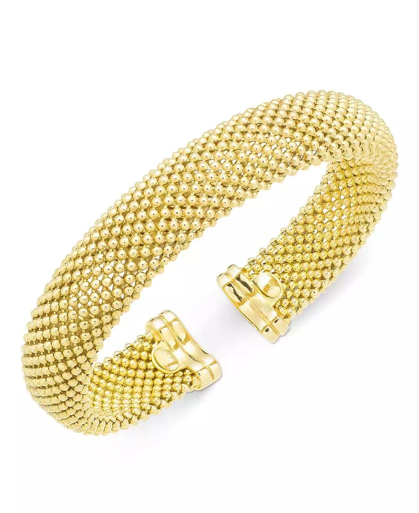 商品Italian Gold|Mesh Bangle Bracelet in 14k Gold over Sterling Silver,价格¥1251,第1张图片