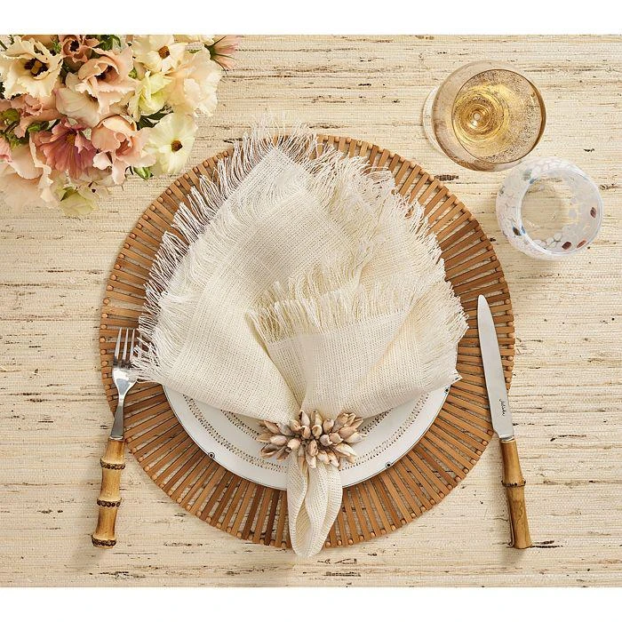 商品Kim Seybert|Shell Fringe Napkin Ring in Ivory & Brown,价格¥172,第3张图片详细描述