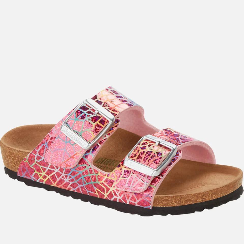 商品Birkenstock|BIRKENSTOCK KIDS' ARIZONA KIDS SANDALS - FLASHY HOLOGRAM PINK,价格¥157,第1张图片