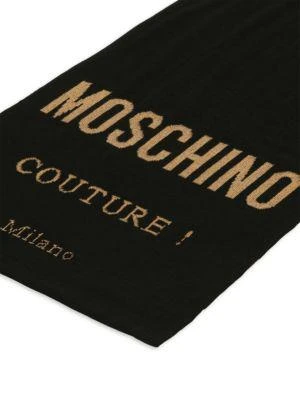 商品Moschino|Logo Embroidered Wool Blend Scarf,价格¥725,第3张图片详细描述
