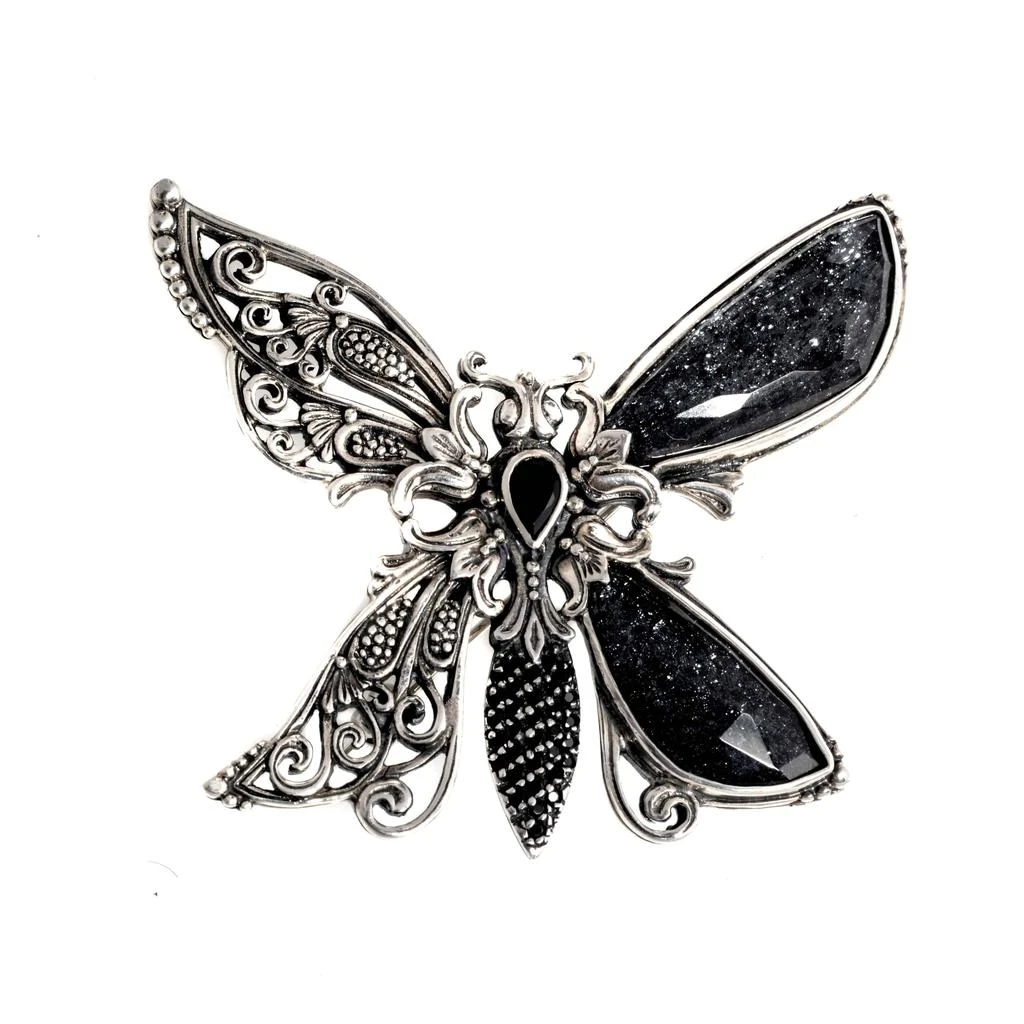 商品Konstantino|Konstantino Sterling Silver And Hematite Butterfly Brooch KAKJ4-131-420,价格¥2398,第1张图片