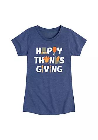 Happy Thanksgiving Graphic T-Shirt商品第1张图片规格展示