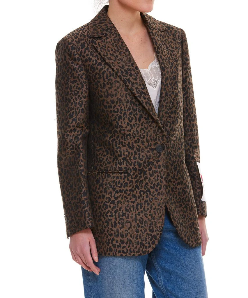 商品Golden Goose|Golden Goose Deluxe Brand Leopard Printed Single-Breasted Jacket,价格¥4686,第3张图片详细描述