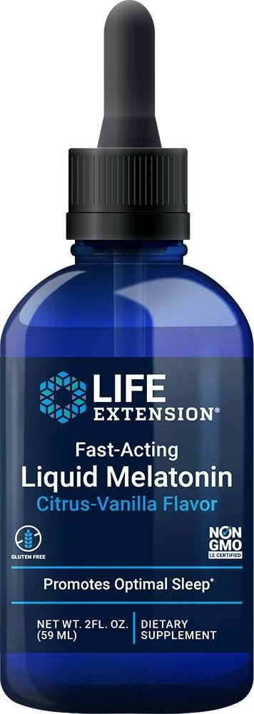 商品Life Extension|Life Extension Fast-Acting Liquid Melatonin Citrus-Vanilla Flavor, 2 fl oz,价格¥55,第1张图片